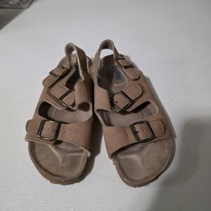 FabKids Tan Buckle Sandals